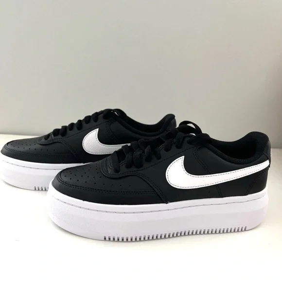 🌟NIKE Women’s Nike Court Vision Alta Black/White - Size 7.5 - Picture 8 of 12
